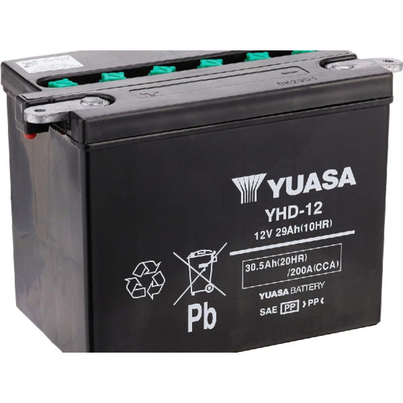 YUASA Fahrzeugbatterie Conventional 12V/28Ah/200A LxBxH: 206 // 133 // 165 // S:0