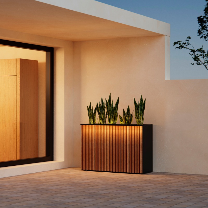 Spa Solutions Hochbeet Hochbeet Pflanzentopf mit LED Montecchio