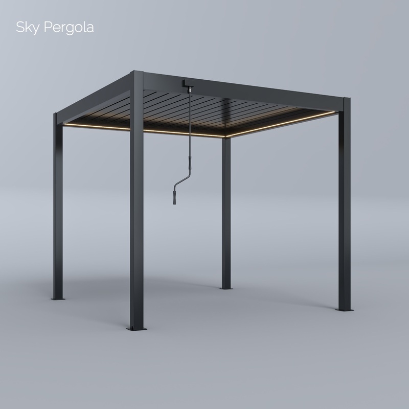 Spa Solutions Sky Pergola SkyLite ECO Aluminium Pergola LED 3m x 3m