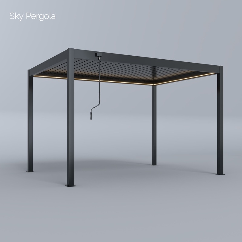Spa Solutions Sky Pergola SkyLite ECO Aluminium Pergola LED 3m x 4m