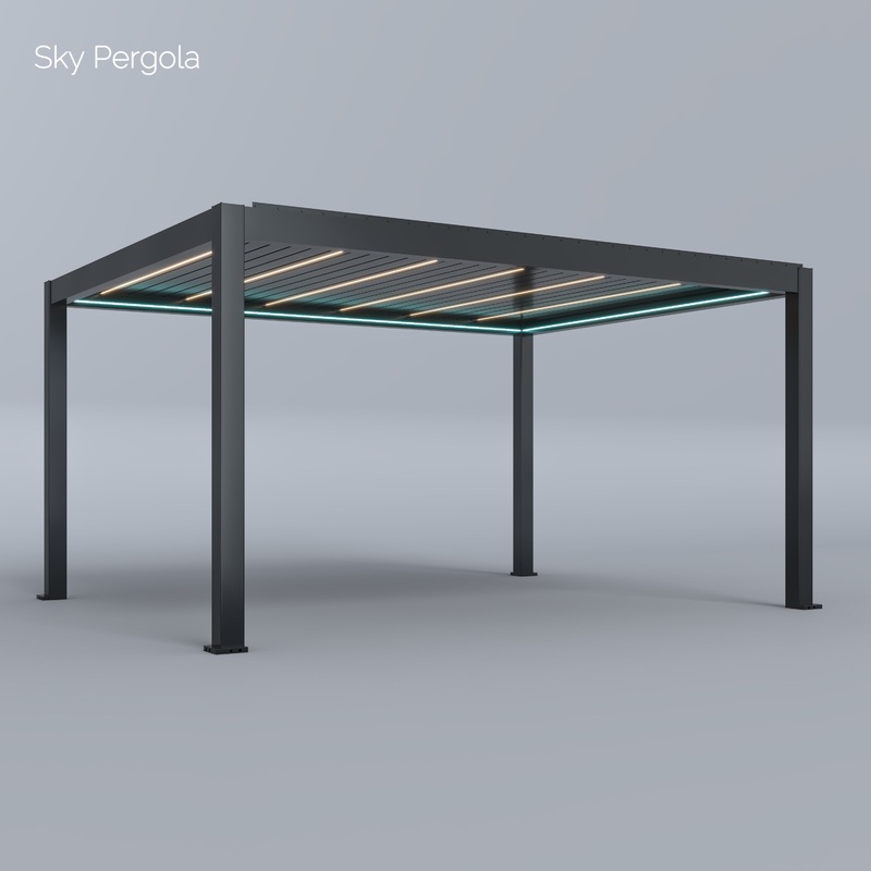 Spa Solutions Sky Pergola SkyMax Ultra Aluminium Pergola LED 4m x 5m motorisiert