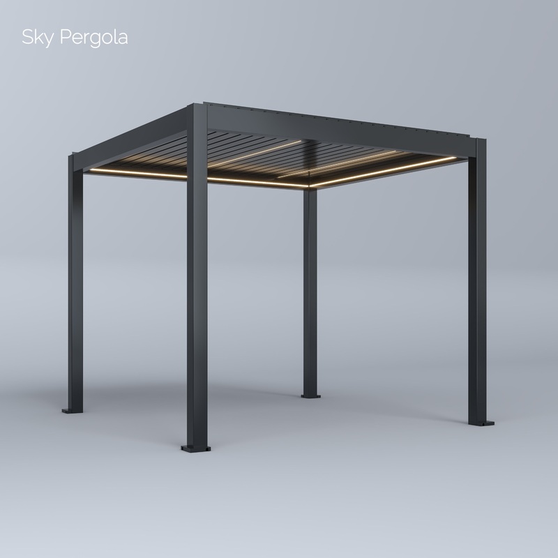 Spa Solutions Sky Pergola SkyMotion LED Aluminium Pergola 3m x 3m motorisiert