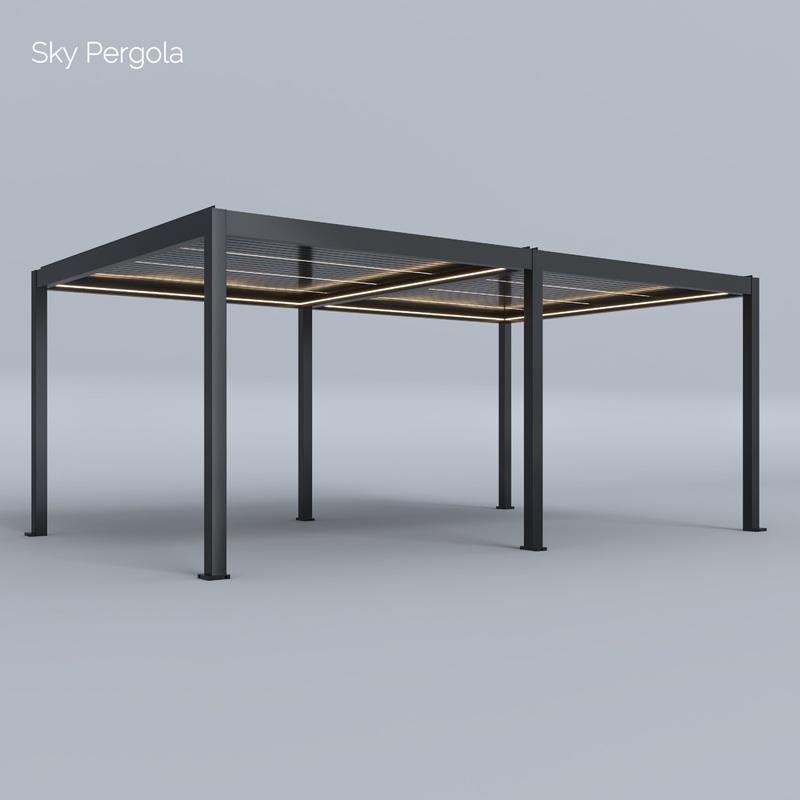 Spa Solutions Sky Pergola SkyMotion LED Aluminium Pergola 4m x 5m motorisiert
