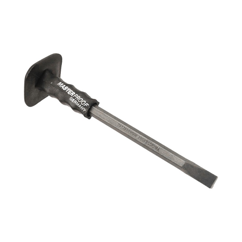 Masterproof Zubehr Baubedarf Flachmeissel CV mit Handschutz 300x16 mm