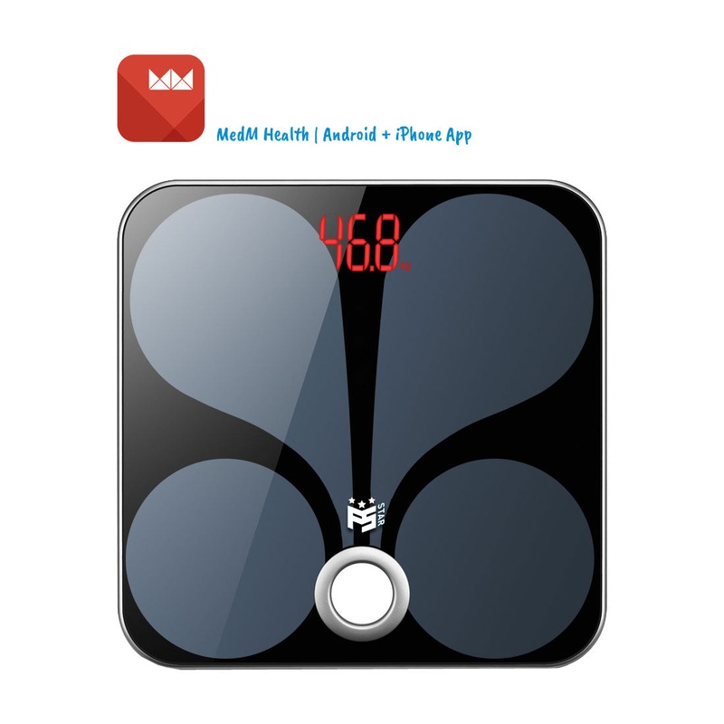 FS-STAR Gesundheit 180 Krperanalysewaage mit Bluetooth schwarz
