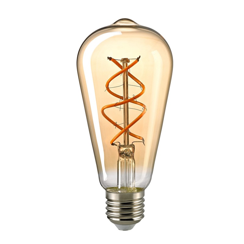 Sompex Leuchtmittel CURVED RUSTIKA LED E27 gold