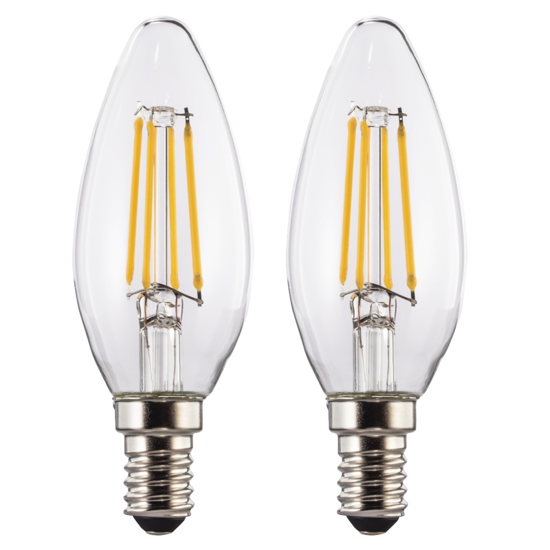 Xavax Leuchtmittel LED-Filament, E14, 470lm, 2 Stck