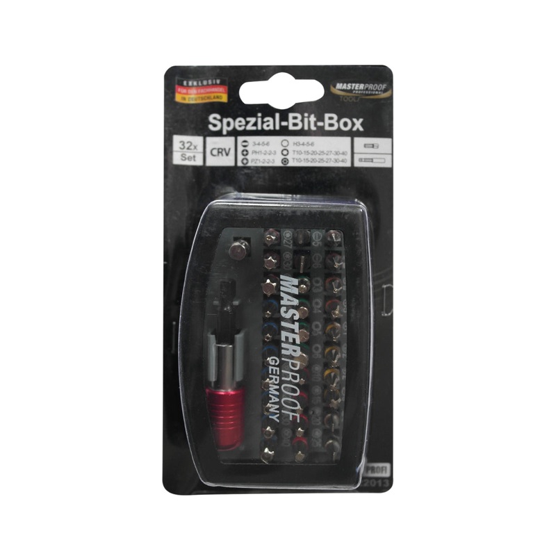 Masterproof Zubehr Baubedarf Spezial-Bit-Box 32-teilig