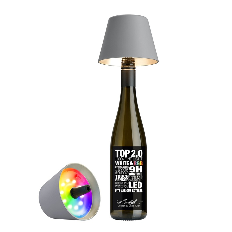 Sompex Tischlampe Top 2.0 grau