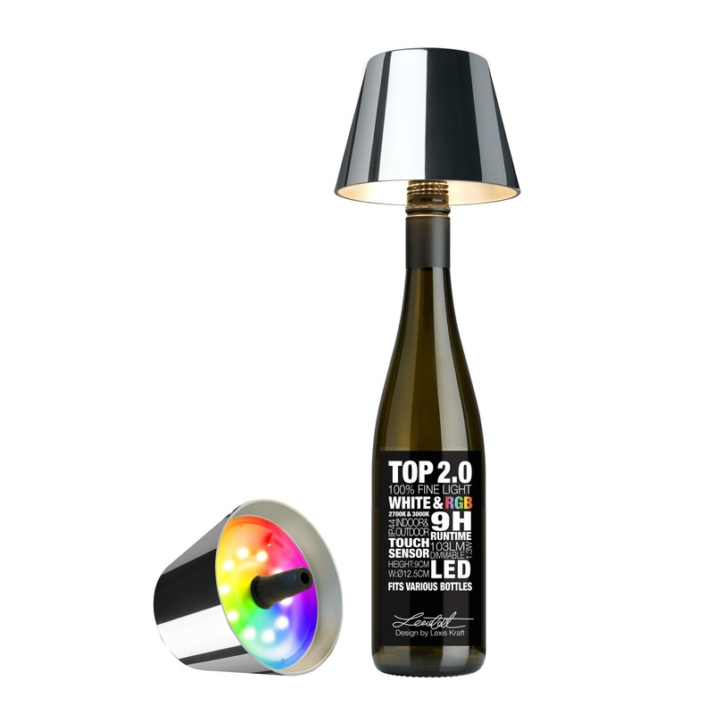Sompex Tischlampe Top 2.0 silber