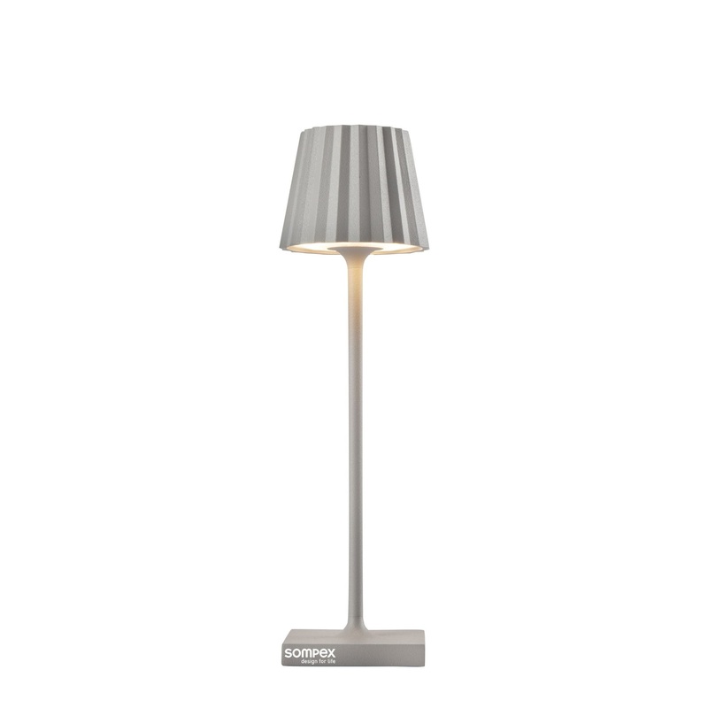 Sompex Tischlampe Troll nano grau, 21cm