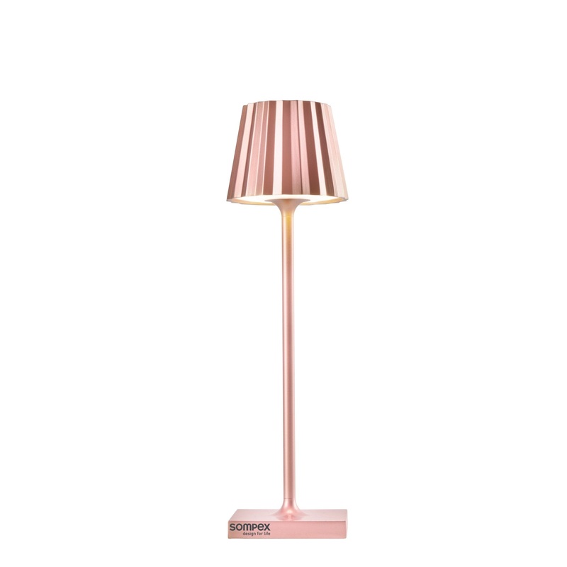 Sompex Tischlampe Troll nano rosegold, 21cm