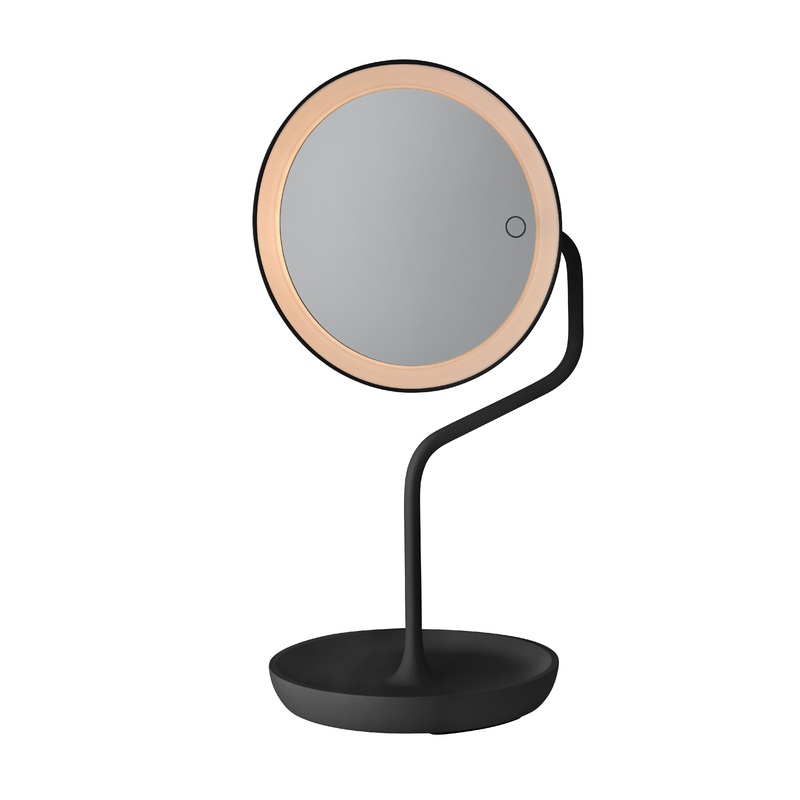 Sompex Tischlampe Versailles mit Spiegel, schwarz