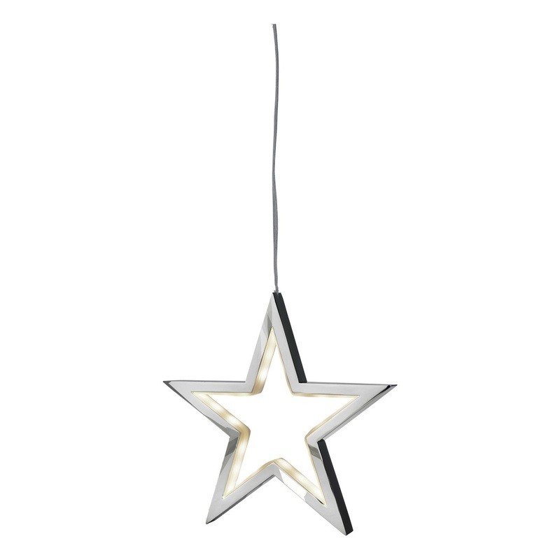 Sompex Weihnachtsbeleuchtung LED Stern LUCY chrom 34cm