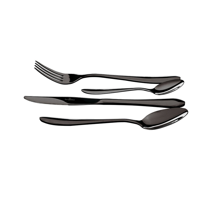 Berlinger Haus schwarz 4-tlg. Besteck-Set mit Reisetasche