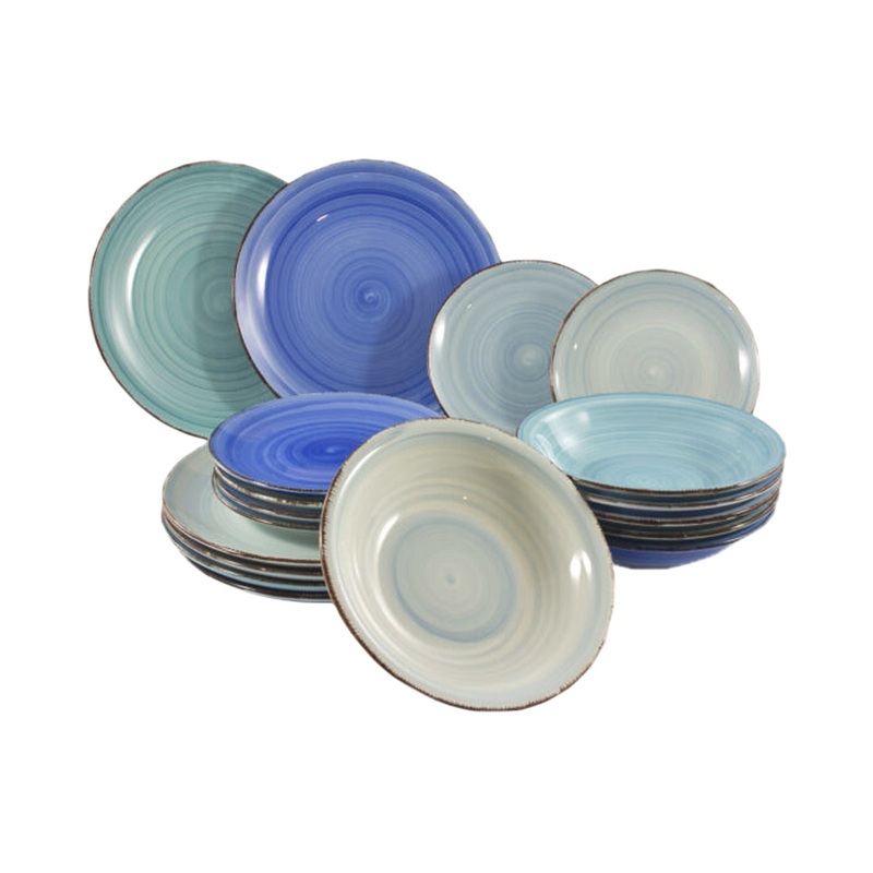 Tavola Kchenbedarf Geschirrset Blue 18 Teilig