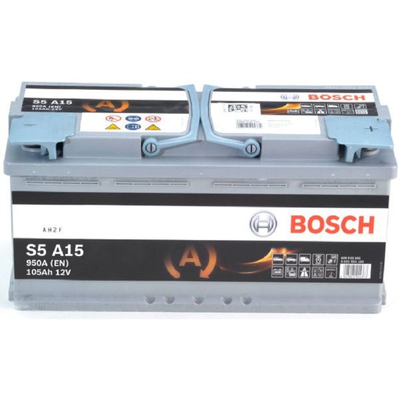 BOSCH Fahrzeugbatterie AGM-Batterie Bosch 12V/105Ah/950A LxBxH 394x175x190mm/S:0