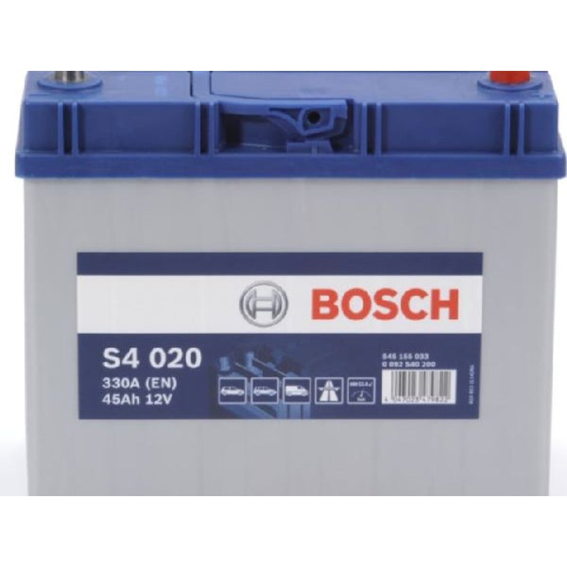 BOSCH Fahrzeugbatterie Starterbatterie Bosch 12V/45Ah/330A LxBxH 238x129x227mm/S:0