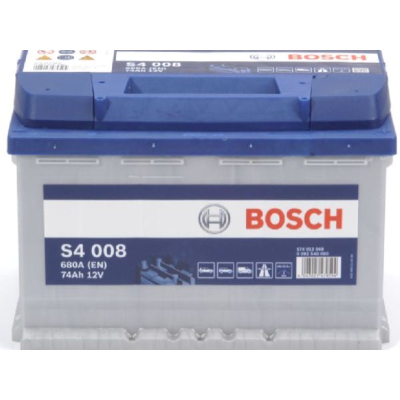 BOSCH Fahrzeugbatterie Starterbatterie Bosch 12V/74Ah/680A LxBxH 278x175x190mm/S:0