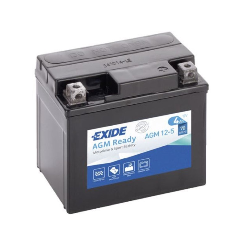 Exide Fahrzeugbatterie 12 Volt // 4 AH // 70 Amp. LxBxH : 113 // 70 // 105 // S:0