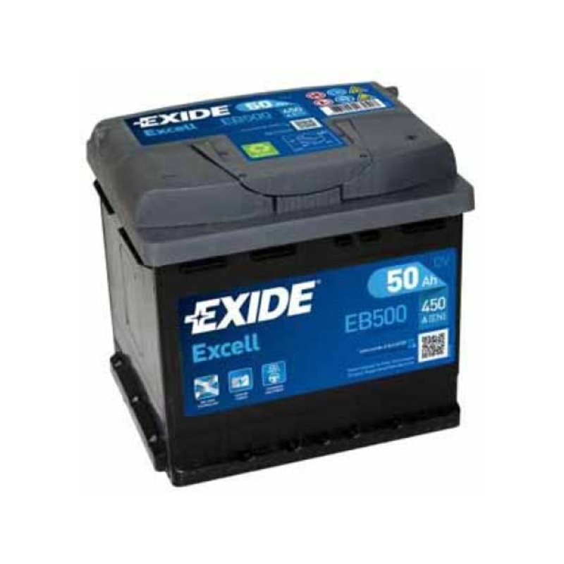 Exide Fahrzeugbatterie Excell 12V/50Ah/450A LxBxH 207x175x190mm/B13/S:0