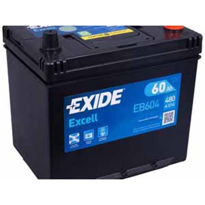 Exide Fahrzeugbatterie Excell 12V/60Ah/480A LxBxH 230x173x222mm/B0/S:0