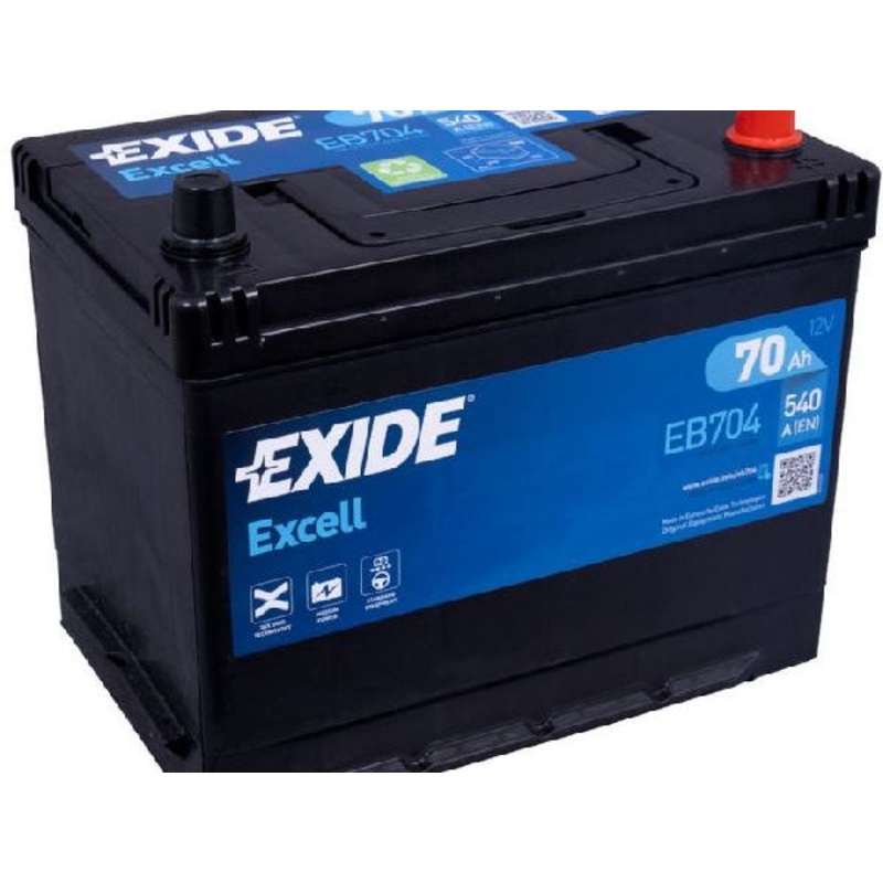 Exide Fahrzeugbatterie Excell 12V/70Ah/540A LxBxH 270x173x222mm/B9/S:0
