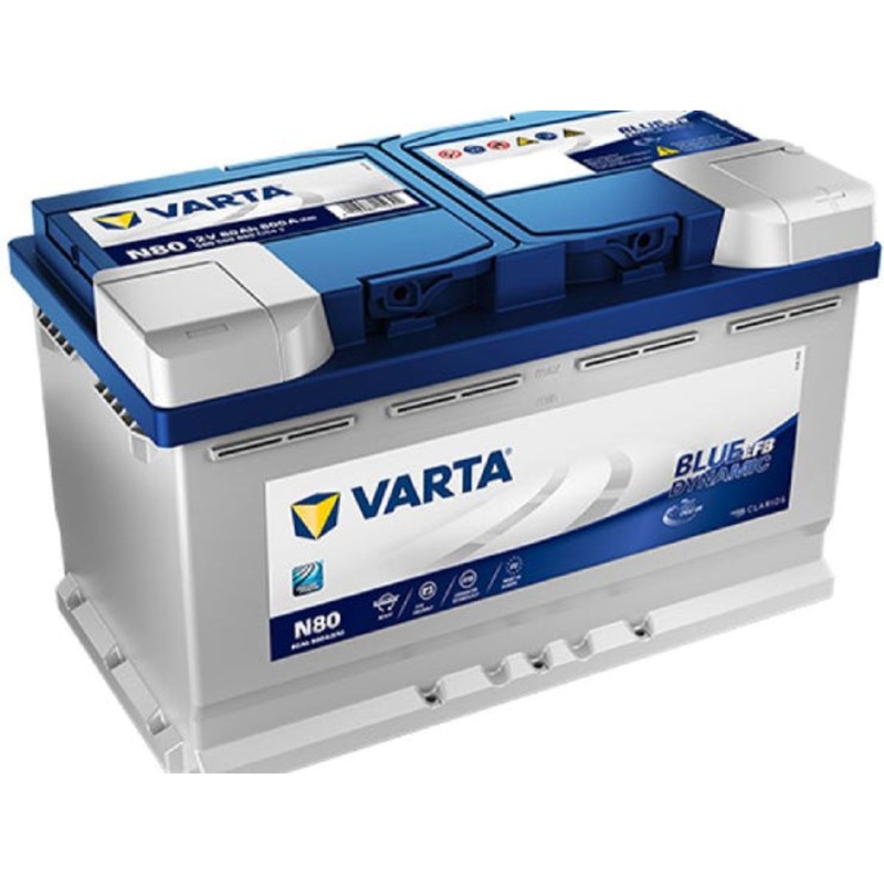 VARTA Fahrzeugbatterien EFB-Batterie 12V/80Ah/800A