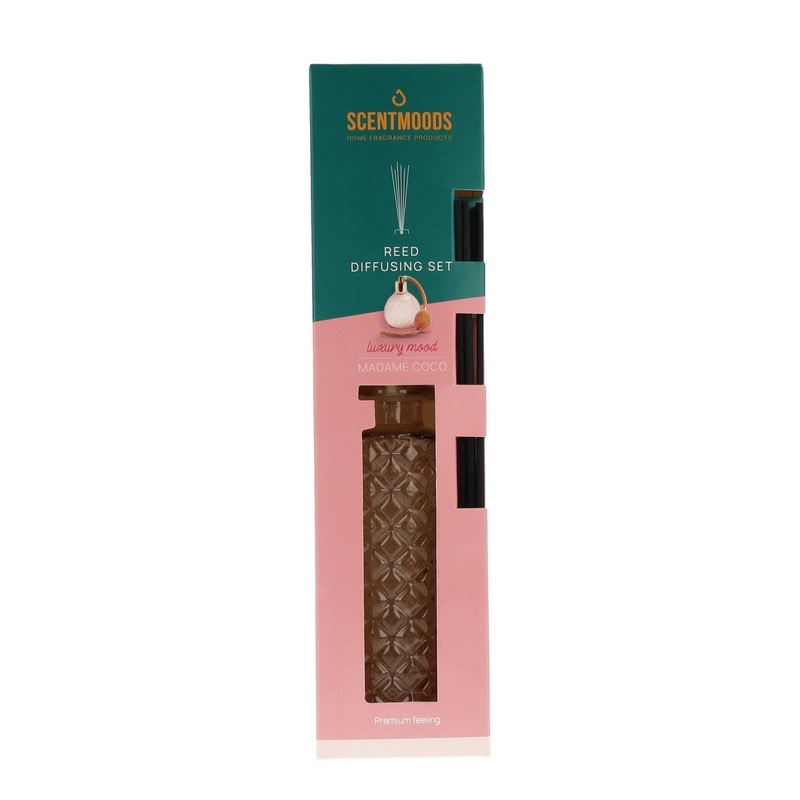 ScentMood Diffuser Madame Coco & Glass Brown Reed inkl Glas und Stbchen 150 ml