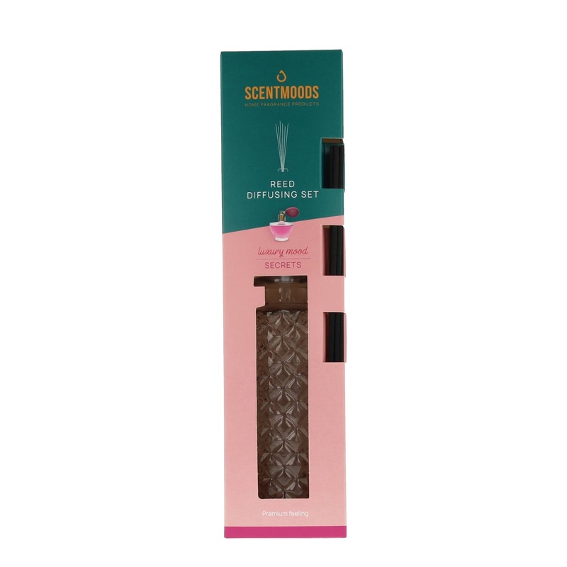 ScentMood Diffuser Secrets & Glass Grey Reed inkl Glas und Stbchen 150 ml