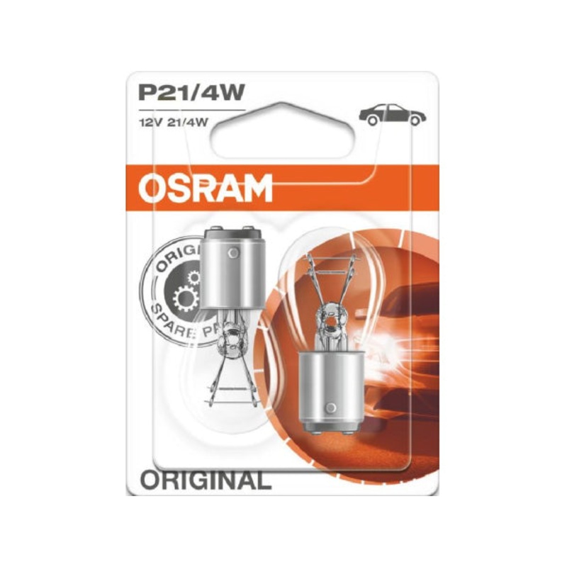 OSRAM Ersatzlampe 12V 21 4W BAY15d Blister VPE2