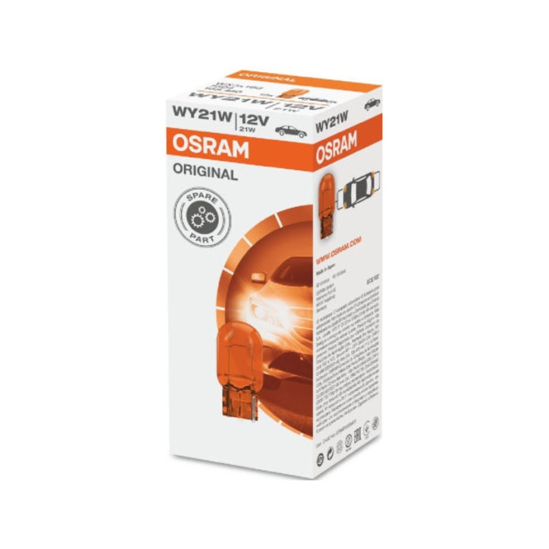 OSRAM Ersatzlampe GELB 12V 21W W3x16d