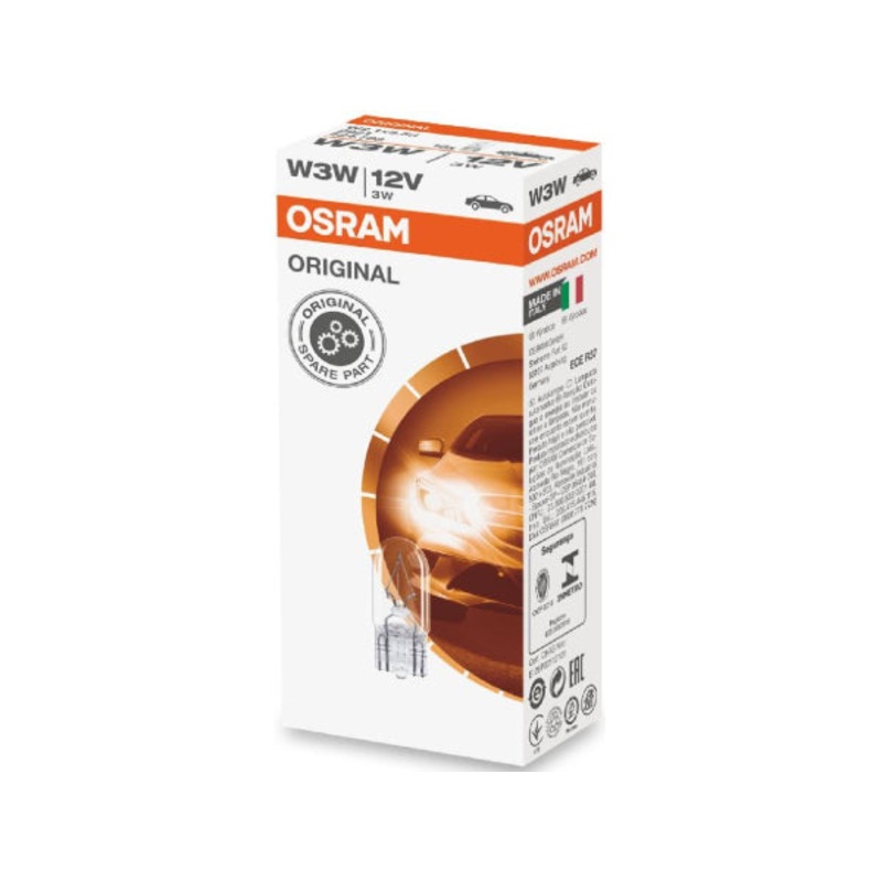 OSRAM Ersatzlampe Glassockellampe 12V 3W W 2,1x9,5d