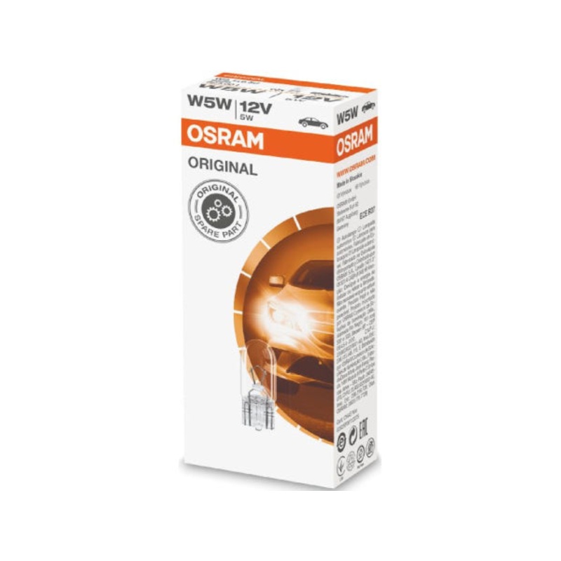 OSRAM Ersatzlampe Glassockellampe 12V 5W W2,1x9,5d