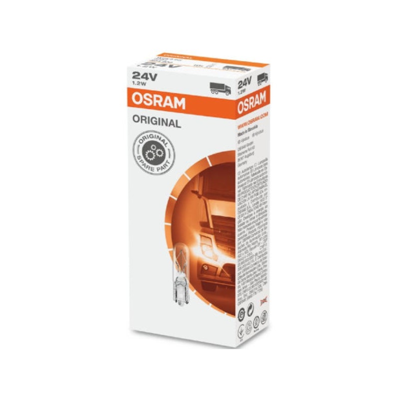OSRAM Ersatzlampe Glassockellampe 24V 1,2W W2x4,6d