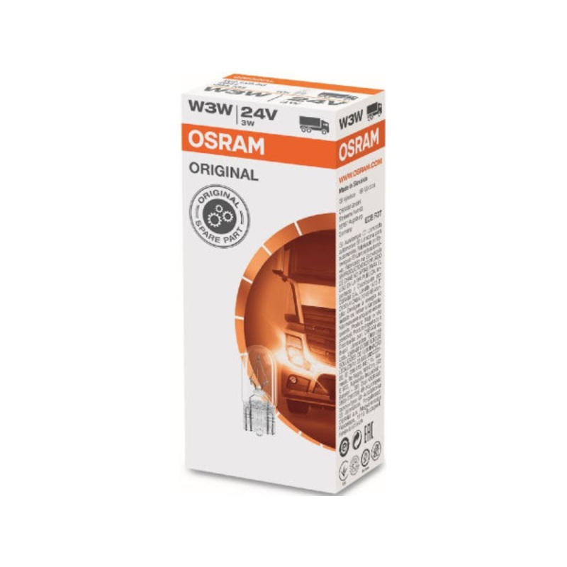 OSRAM Ersatzlampe Glassockellampe 24V 2W W2,1x9,5d