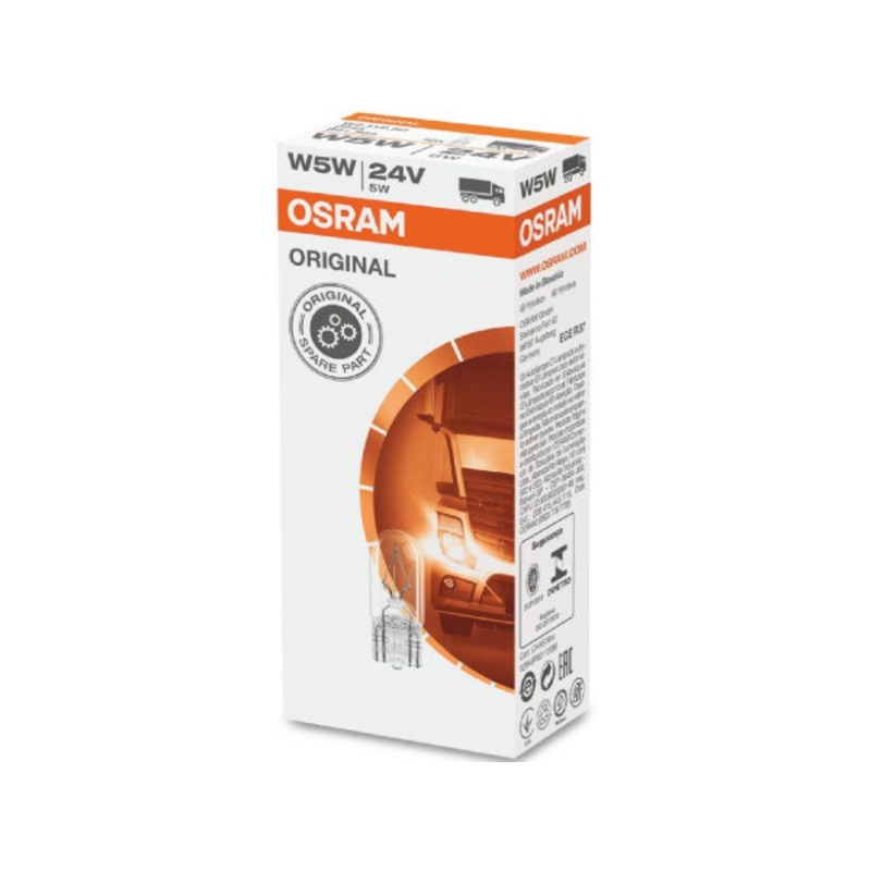 OSRAM Ersatzlampe Glassockellampe 24V 5W W 2,1x9,5d