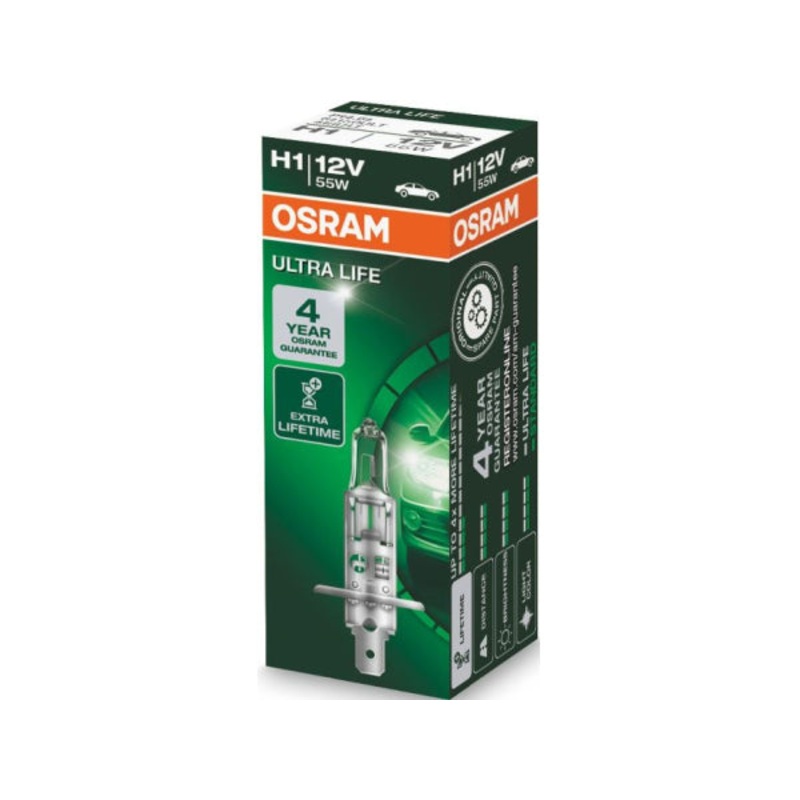 OSRAM Ersatzlampe H1 ULTRA LIFE 12V 55W P14,5s