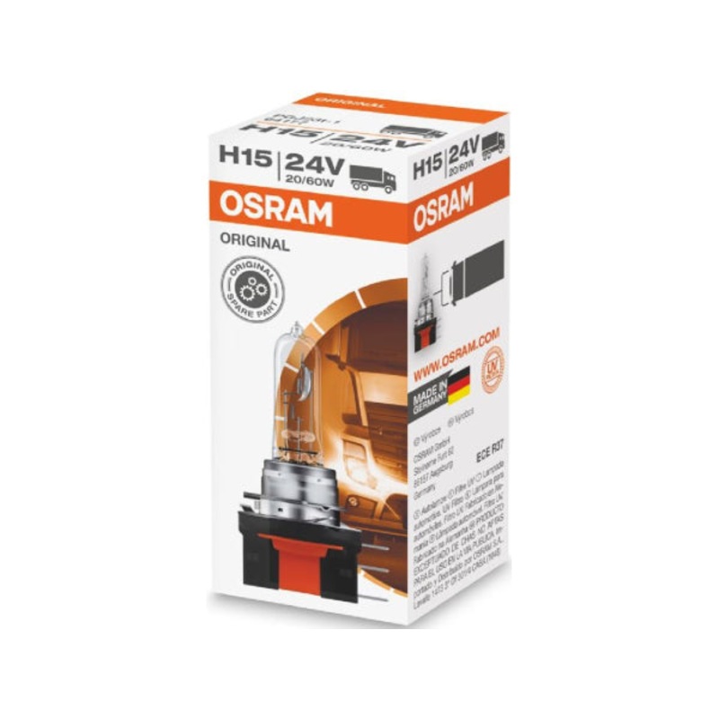 OSRAM Ersatzlampe H15 24V 20/60W PGJ23T-1