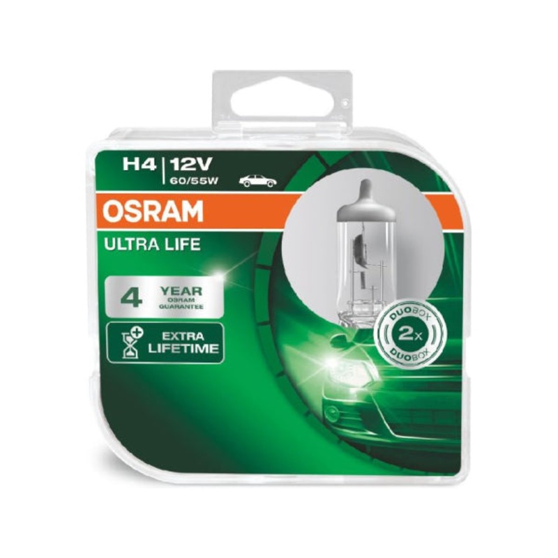 OSRAM Ersatzlampe H4 ULTRA LIFE 12V 60/55W P43t