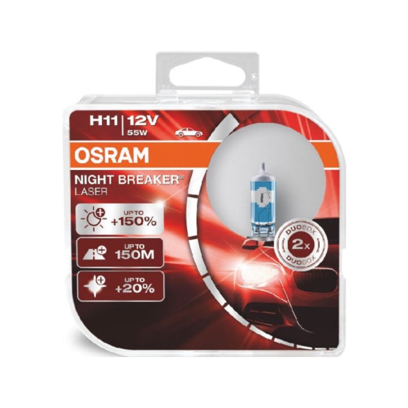 OSRAM Ersatzlampe Laser Duobox H11 12V 55W PGJ19-2