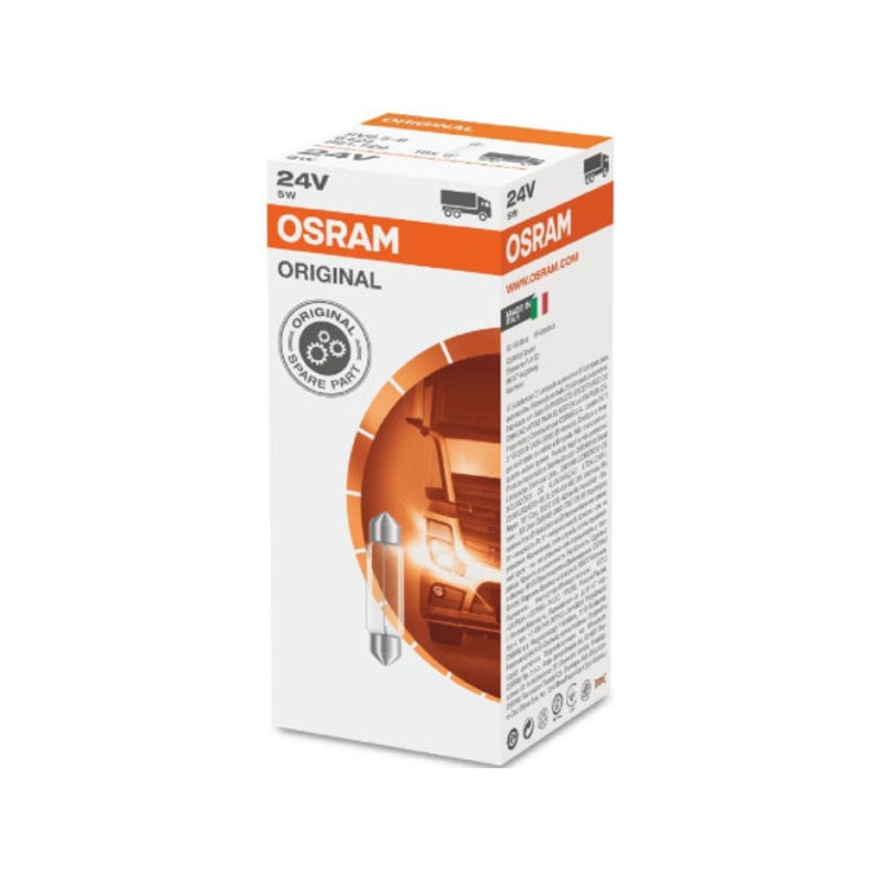 OSRAM Ersatzlampe Soffittenlampe 24V 5W SV8,5-8 41x11mm