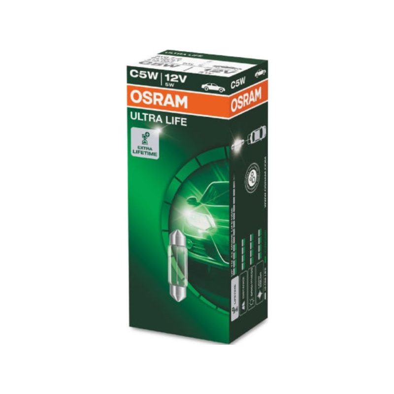 OSRAM Ersatzlampe Soffittenlampe ULTRA LIFE 12V 5W SV8,5-8