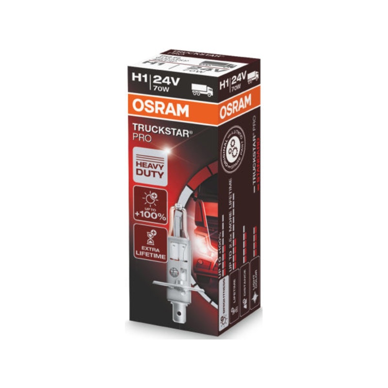 OSRAM Ersatzlampe TRUCKSTAR PRO H1 24V 70W P 14,5s