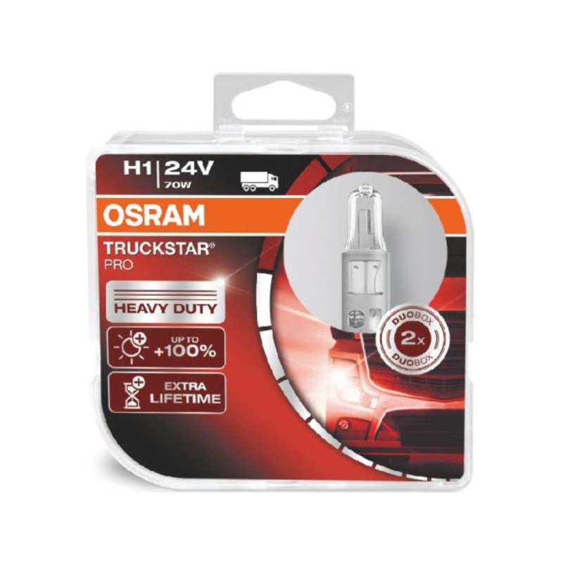 OSRAM Ersatzlampe TRUCKSTAR PRO H1 DUO BOX 24V 70W P 14,5s