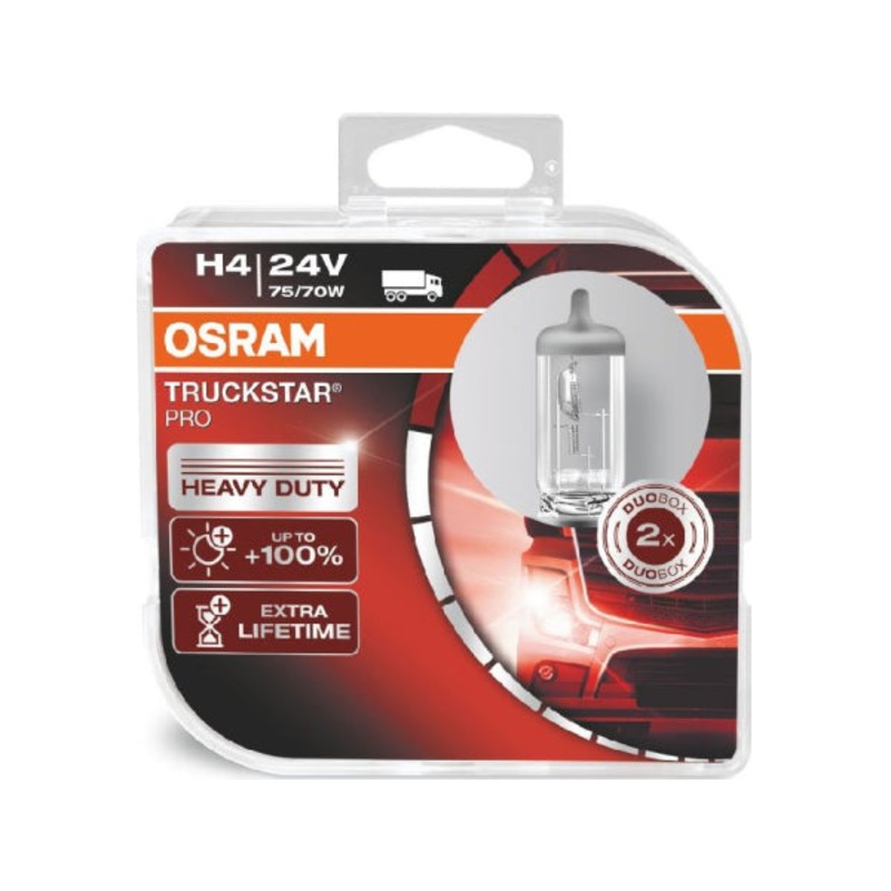 OSRAM Ersatzlampe TRUCKSTAR PRO H4 DUO 24V 7570W P 43t