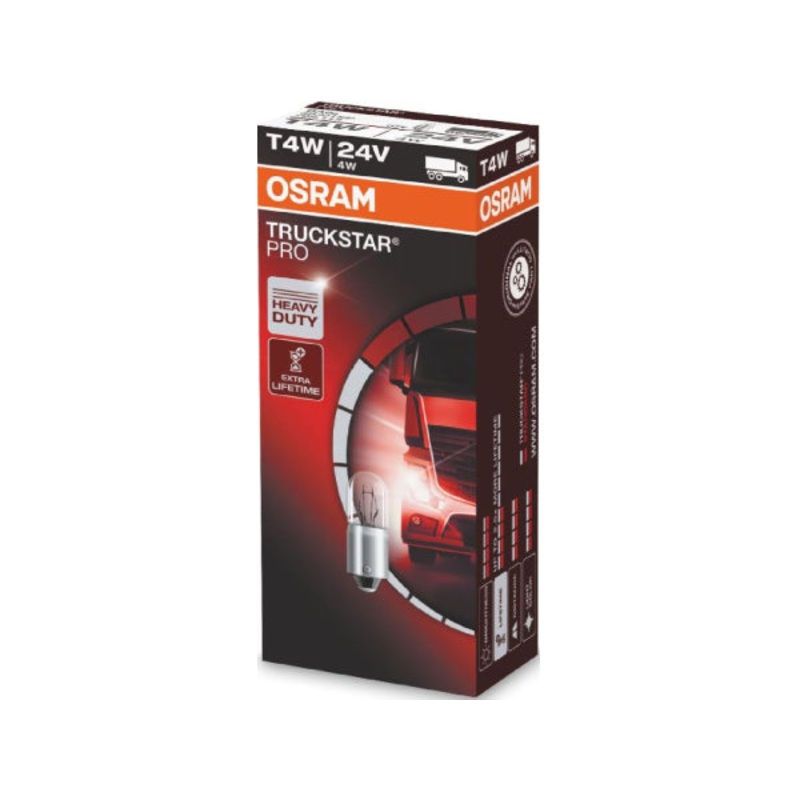 OSRAM Ersatzlampe TRUCKSTAR PRO T4W 24V 4W BA9s