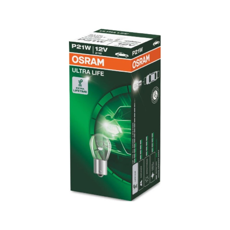 OSRAM Ersatzlampe ULTRA LIFE 12V 21W BA15s
