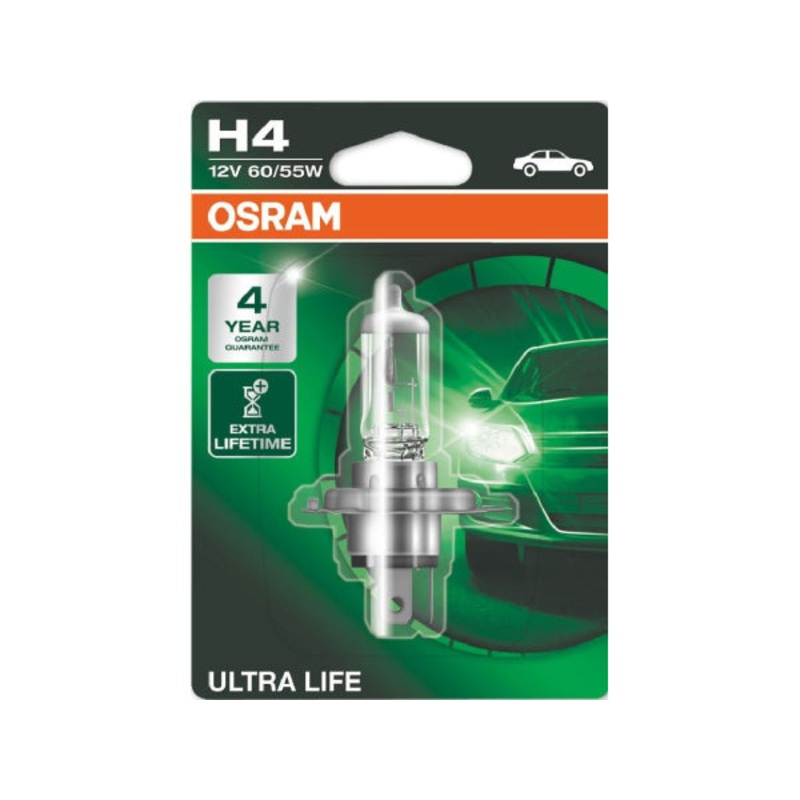 OSRAM Ersatzlampe ULTRA LIFE H4 12V 60/55W P43t
