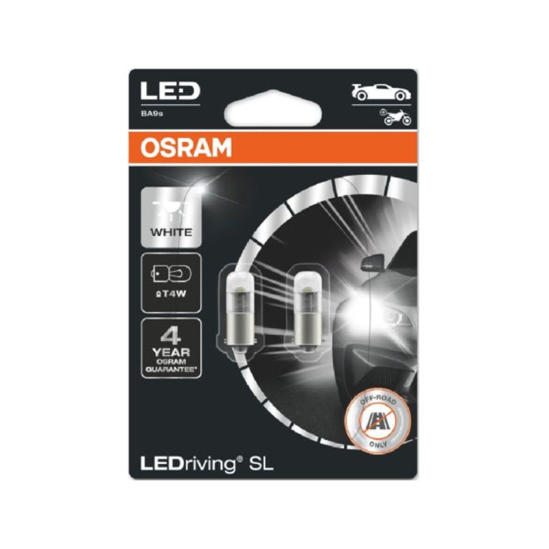 OSRAM Ersatzlampe White 6000K T4W Twin Blister